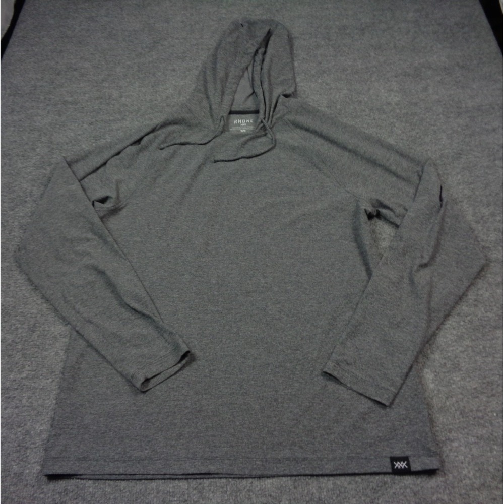 Rhone Hoodie‎ Pullover Mens M Gray Athletic Reign Performance Drawstring Stretch